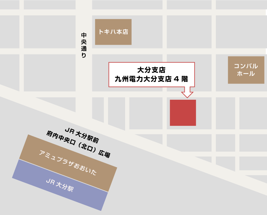 QTmedia大分支店地図